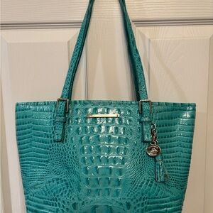 Barely used Brahmin Turquoise Tote Bag